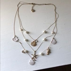 Betsey Johnson layered seashell necklace